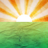 abstract background with the sun and the earth