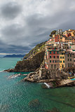 Village of Manarola, on the Cinque Terre coast of Italy