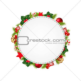 Speech Bubble With Christmas Symbol