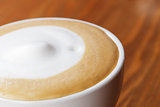 close up photo of dry foam on cappuccino