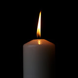 one burning candle