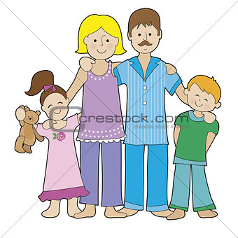 Family in Pajamas