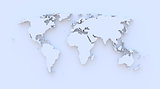 World map blue 3D