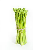 fresh asparagus over white