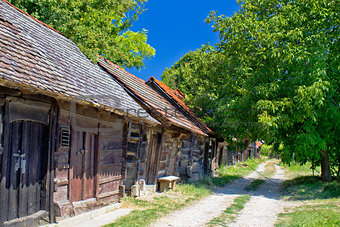 Historic cottages road in Croatia