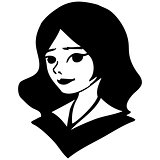 black-and-white portrait of a pretty girl. vector drawing