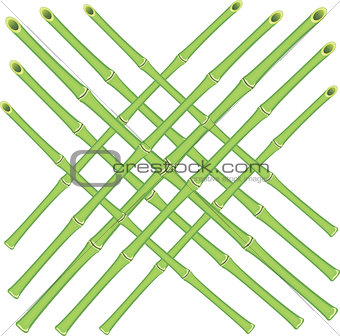 Vector grid of bamboo rods