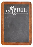 menu on vintage  blackboard
