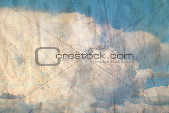 clouds on a retro background
