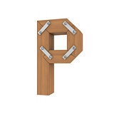 Wooden letter P