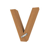 Wooden letter V