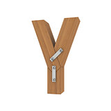 Wooden letter Y
