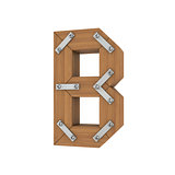 Wooden letter B