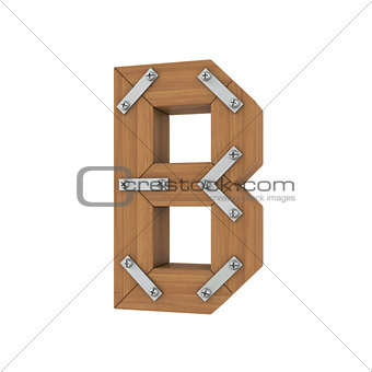Wooden letter B