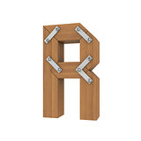 Wooden letter R
