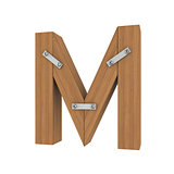 Wooden letter M
