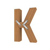 Wooden letter K