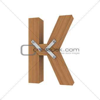 Wooden letter K