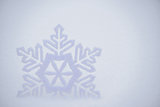 Christmas Background with Beautiful Snowflake on the Snow