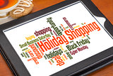 holiday shopping word cloud