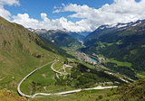 Summer Alps mountain pass