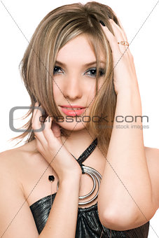 Portrait of a sexy young woman. Isolated
