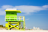 cabin on the beach, Miami Beach, Florida, USA