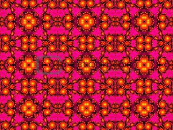 Red fractal seamless pattern