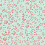 Curls seamless vector pattern in old-fashioned style