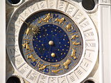Clock with zodiac signs