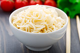 Noodles in a bowl