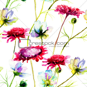 Stylized wild flowers