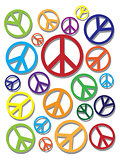 Colorful Peace Symbol on Texture Background
