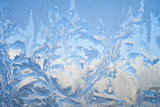 background of painting on the frozen window by frost - nobody
