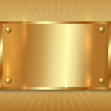 Metallic Award Golden Plate