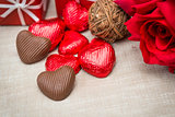 sweet heart shaped chocolates candies
