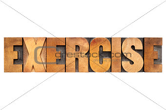 exercise word in wood type