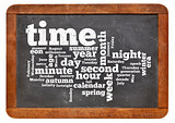 time and calendar word cloud 