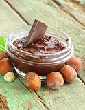 sweet chocolate hazelnut spread with whole nuts