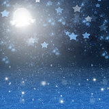 christmas snowy night  background
