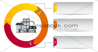 Town infographic template business concept vector illustration