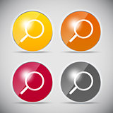 Shine glossy computer icon vector illustration