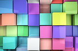 Colored cubes background