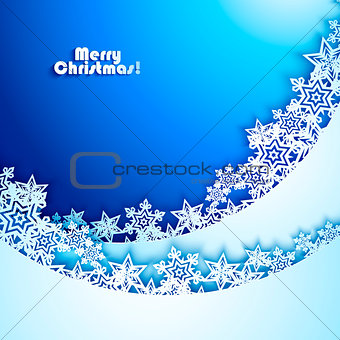 Abstract New year Background with paper snowflakes