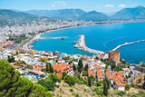 Turkish city of Alanya at the Mediterranean sea