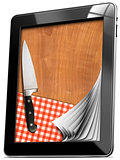 Tablet computer with Cutting Board