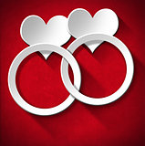 Wedding Rings and Two Hearts