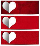 White Paper Heart - Three Banners