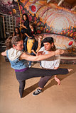 Capoeira Instructor Teaching Kicks