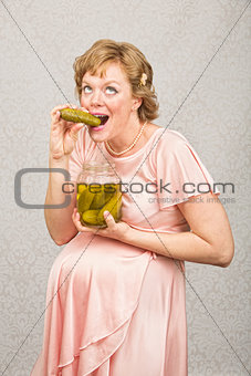 Expecting Woman with Pickle